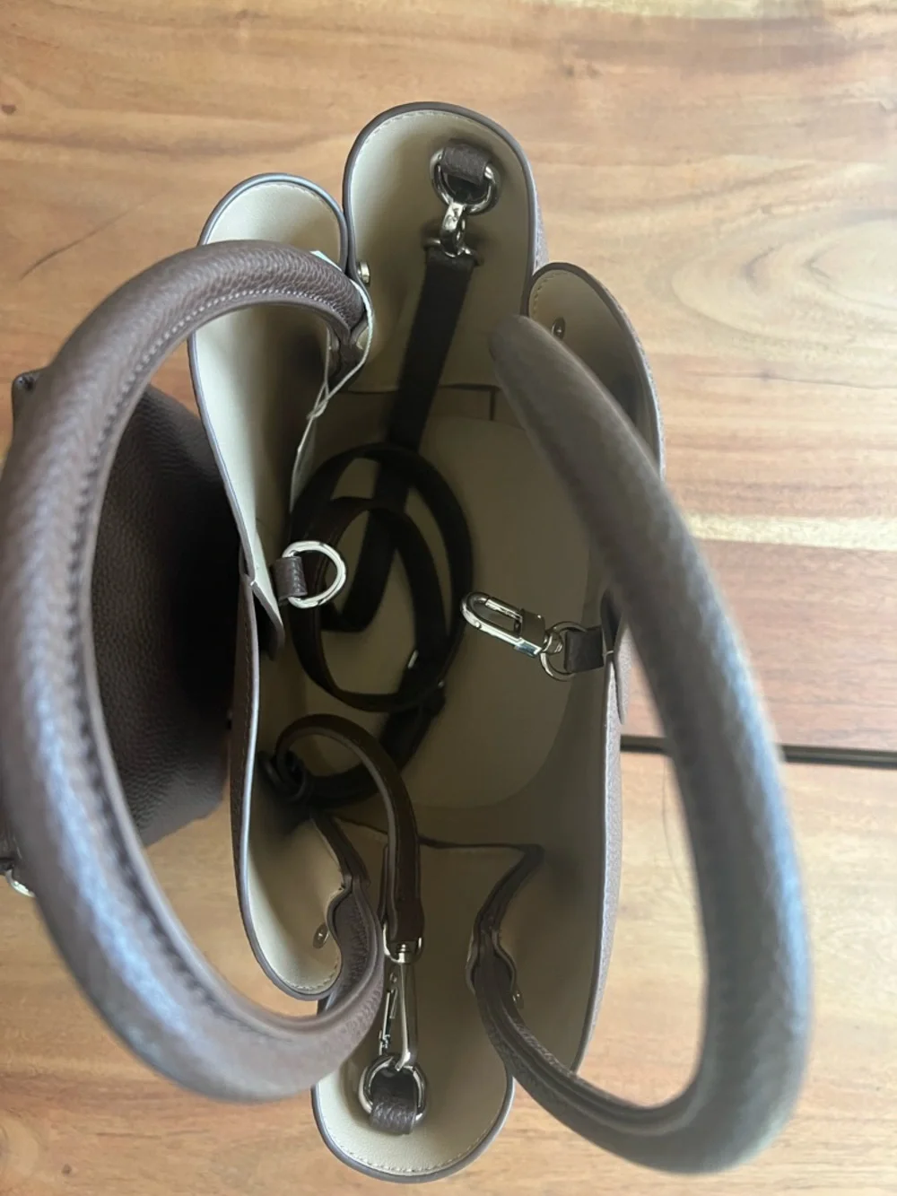 Anthropologie Melie Bianco Tulip-Top Handle Crossbody Tote - Picture 5 of 8